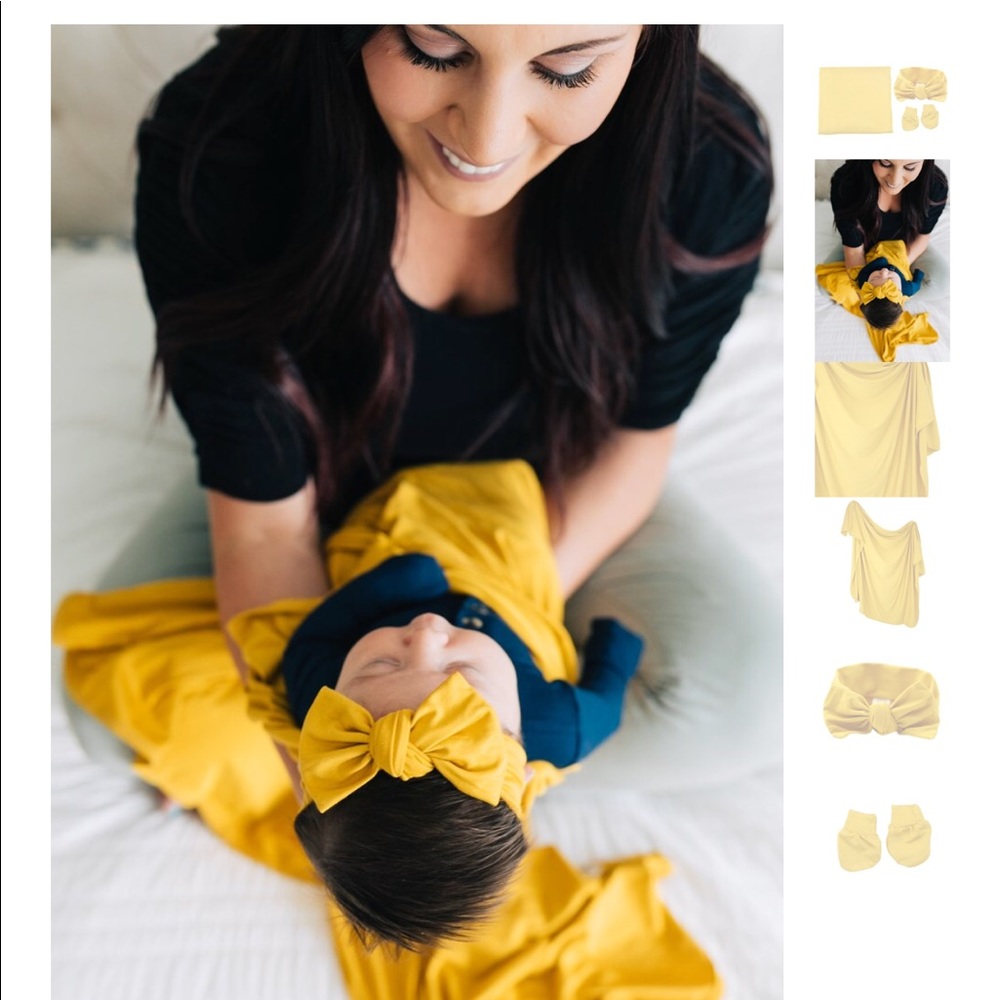Lou Lou Swaddle and Headband Bundle